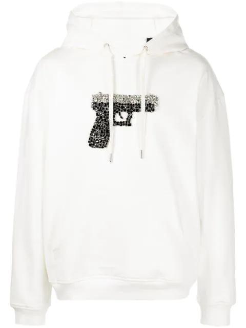 Triggered crystal-embellished hoodie by GOD'S MASTERFUL CHILDREN