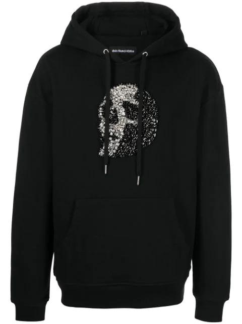 crystal-skull drawstring hoodie by GOD'S MASTERFUL CHILDREN