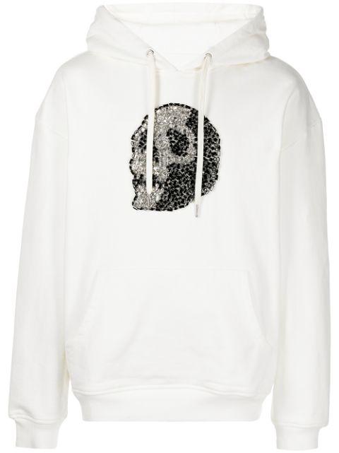 crystal-skull drawstring hoodie by GOD'S MASTERFUL CHILDREN
