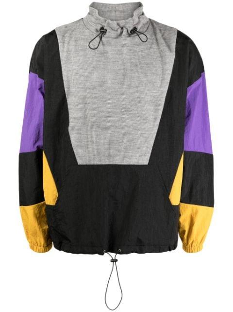drawstring-neck colour-block sweatshirt by GOD'S MASTERFUL CHILDREN