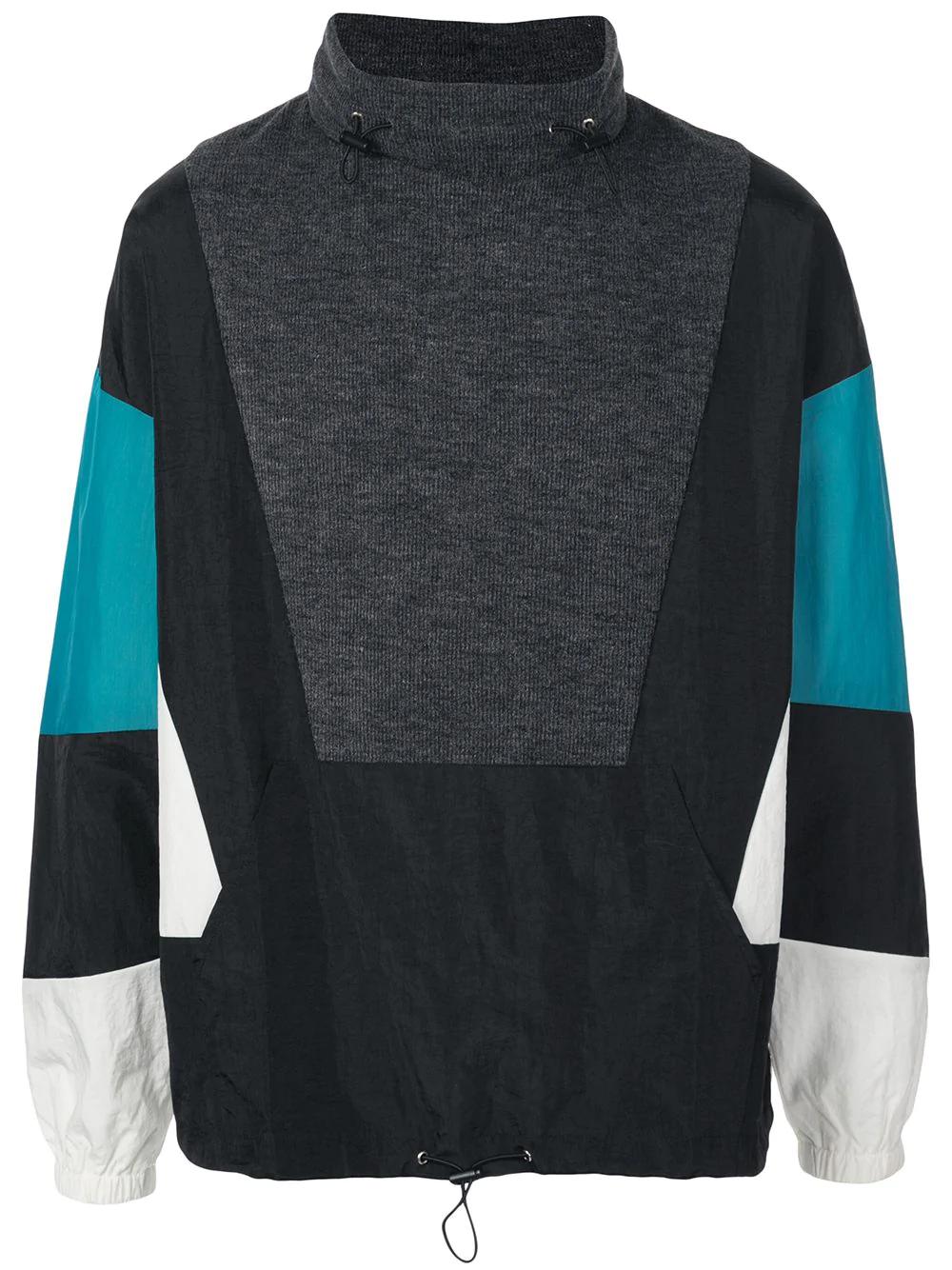 oversized knit-panel windbreaker by GOD'S MASTERFUL CHILDREN