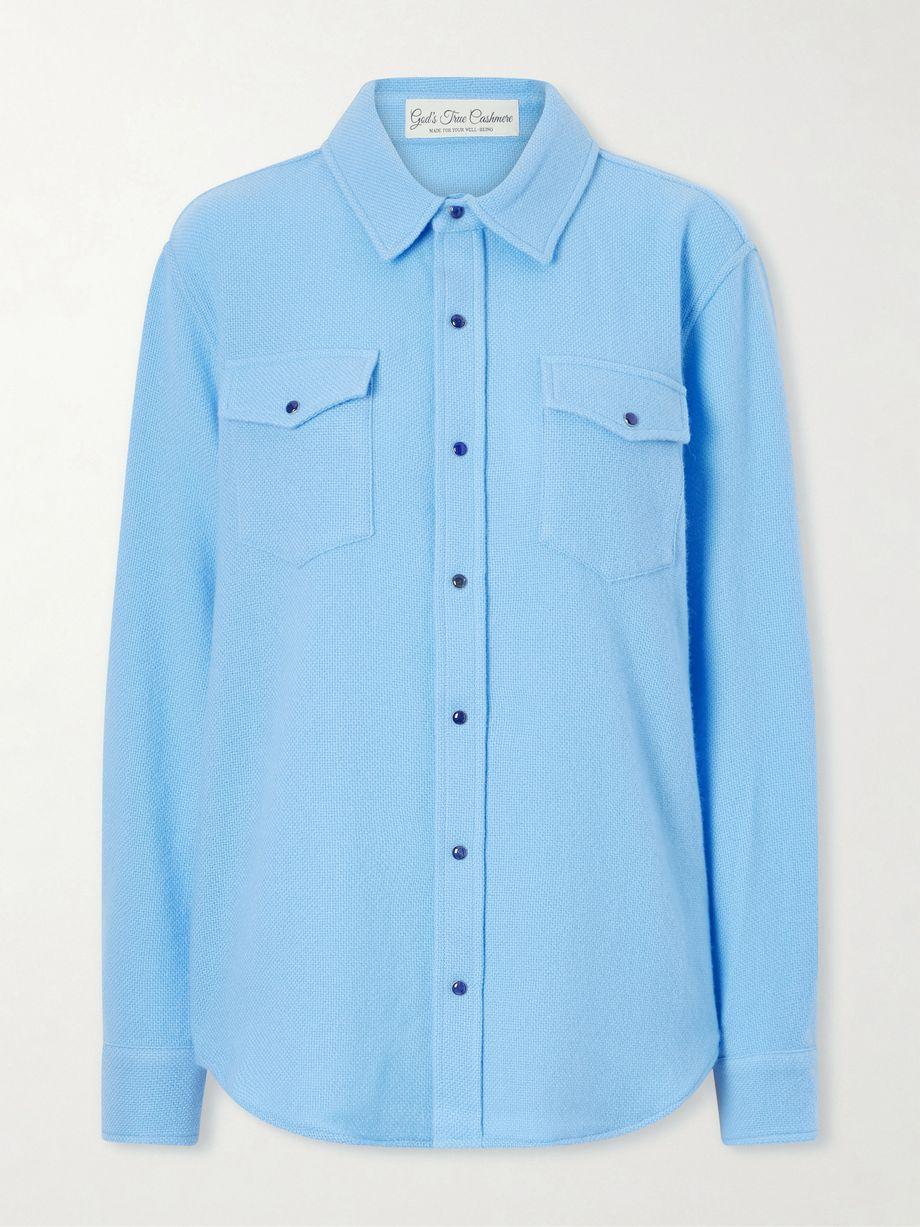 Blue Lagoon cashmere shirt by GOD'S TRUE CASHMERE