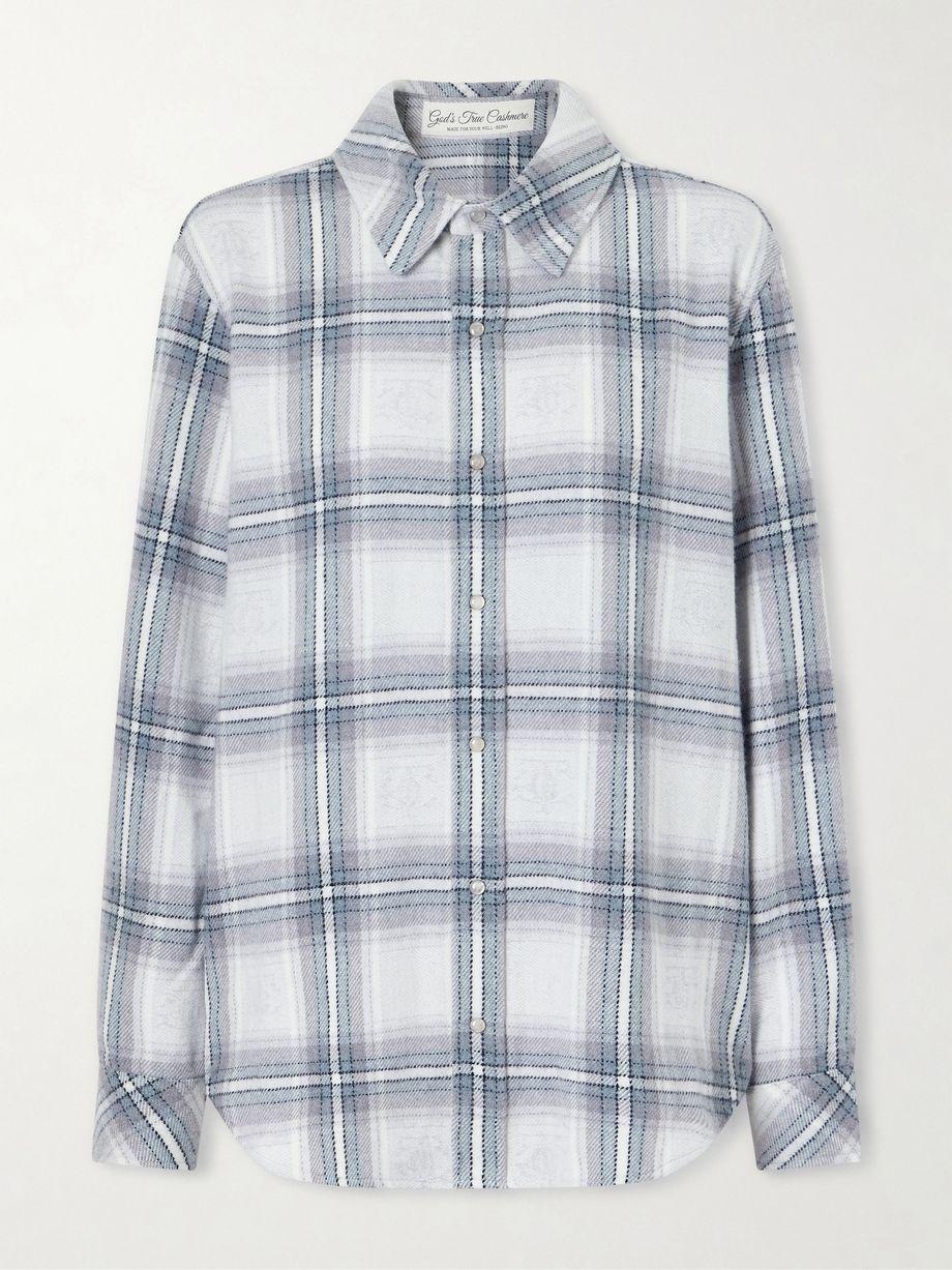 Cloud Light Tartan cashmere shirt by GOD'S TRUE CASHMERE