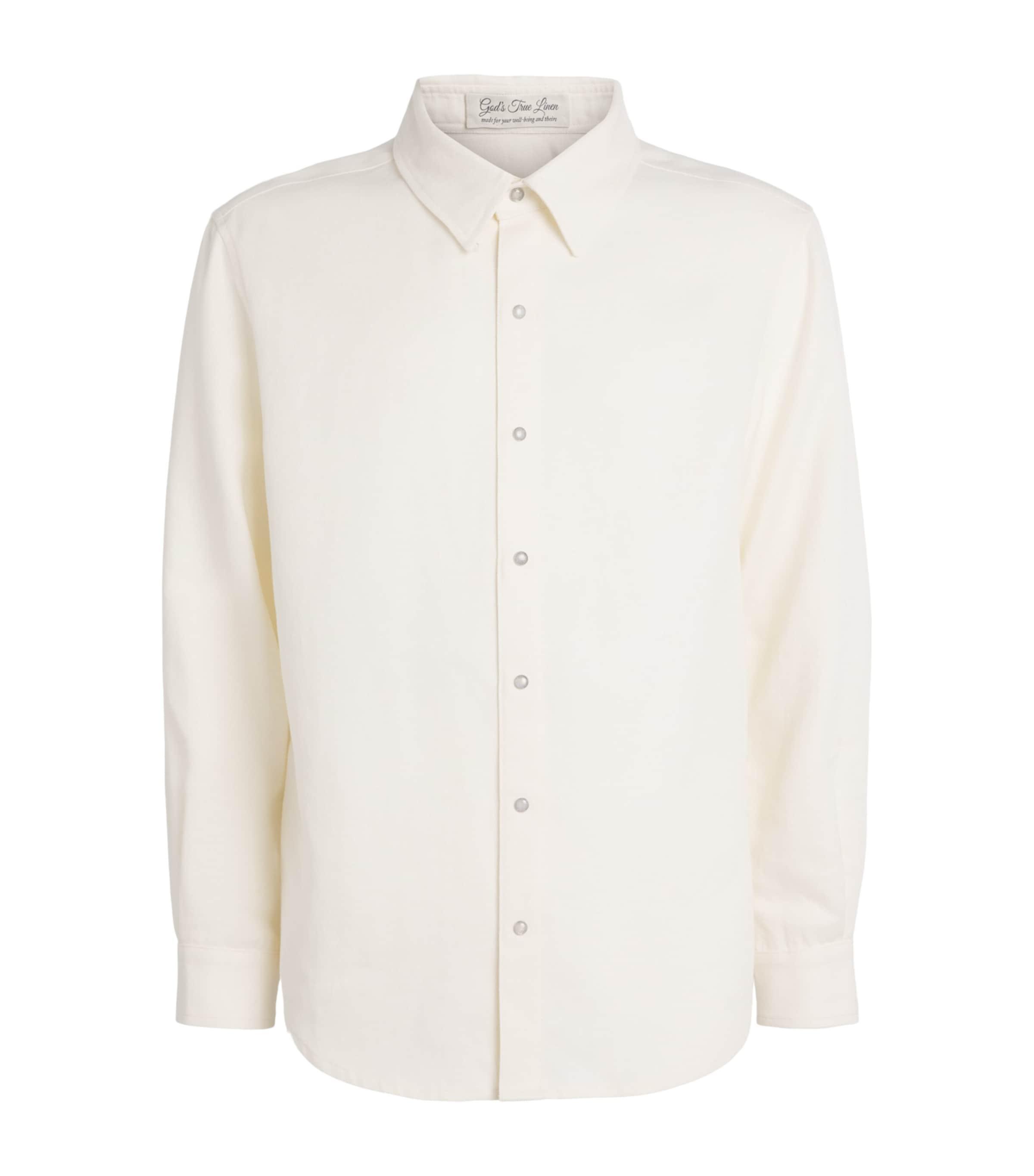 GOD'S TRUE CASHMERE Linen Ivory Shirt by GOD'S TRUE CASHMERE