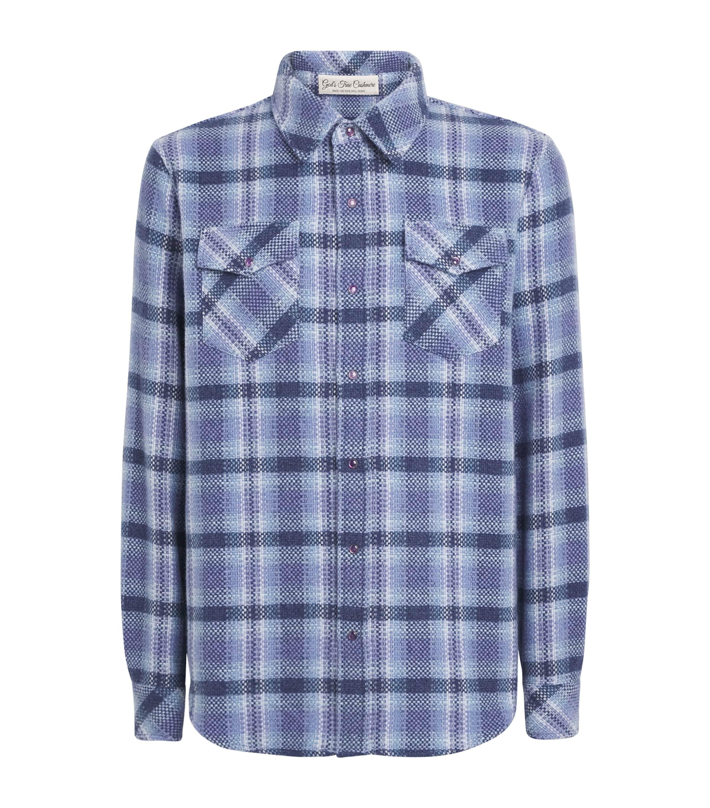 God's True Cashmere Cashmere Check Uniform Shirt by GOD'S TRUE CASHMERE
