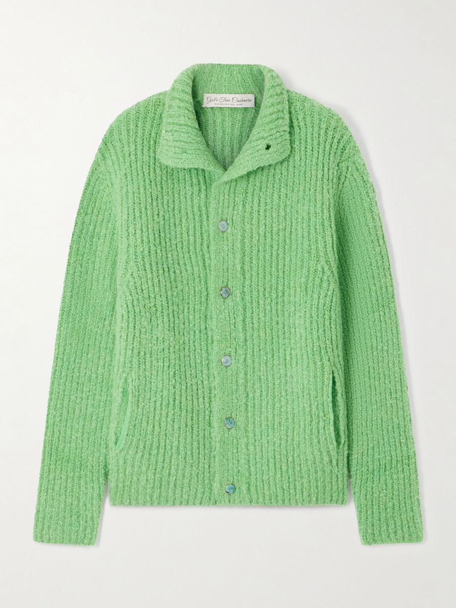 Oversized ribbed cashmere-bouclé cardigan by GOD'S TRUE CASHMERE