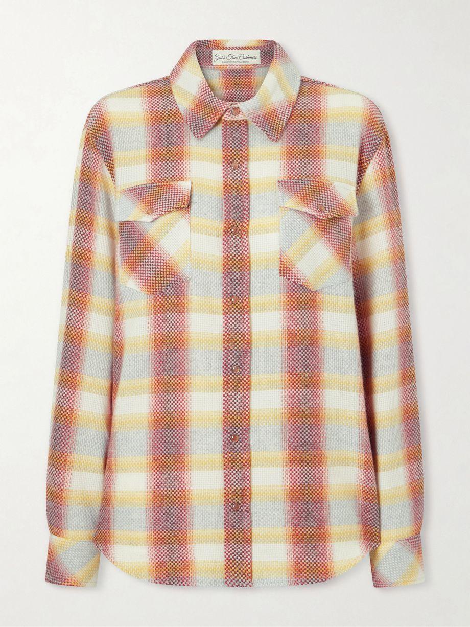 Rose Blume checked cashmere shirt by GOD'S TRUE CASHMERE
