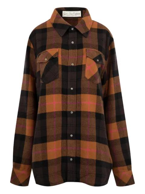 tartan plaid cashmere shirt by GOD'S TRUE CASHMERE