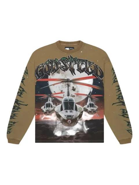 Air Strike graphic long-sleeve sweatshirt by GODSPEED