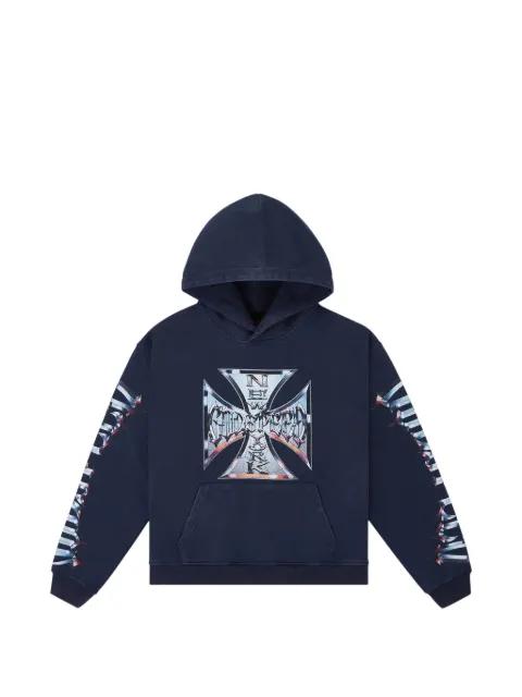 Chrome Motto "Navy Wash" hoodie by GODSPEED