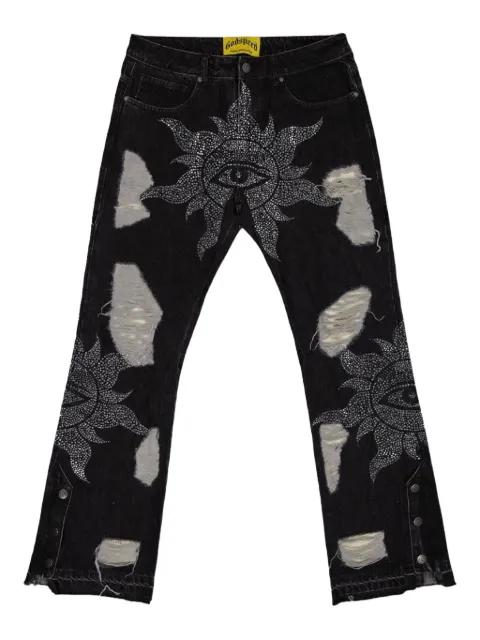 Crystal Vizion distressed jeans by GODSPEED