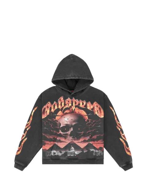 Echoes of Empires graphic-print hoodie by GODSPEED