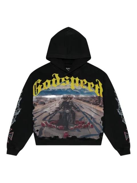 Long Lonely Road graphic print hoodie by GODSPEED