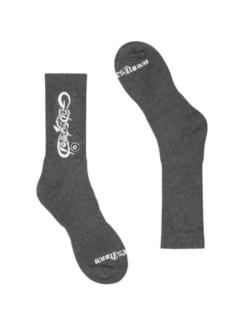New Age logo-jacquard socks by GODSPEED
