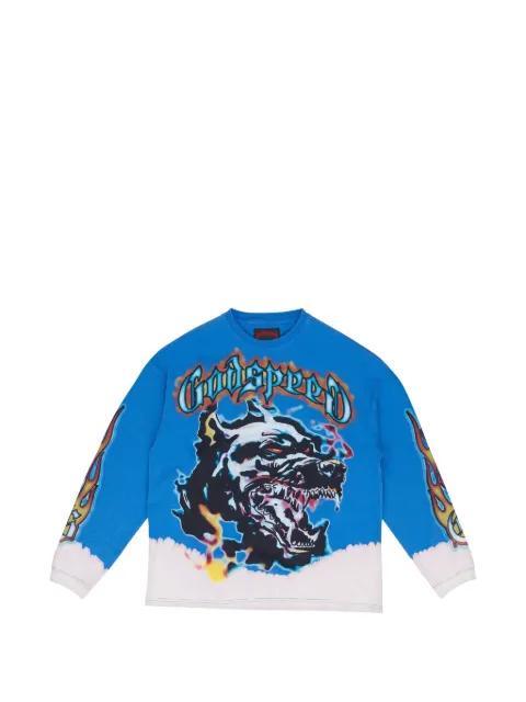 Off The Leash graphic long-sleeve sweatshirt by GODSPEED