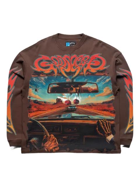 On The Run graphic long-sleeve sweatshirt by GODSPEED