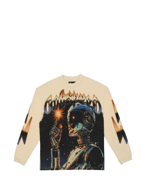 Sputnik graphic long-sleeve T-shirt by GODSPEED