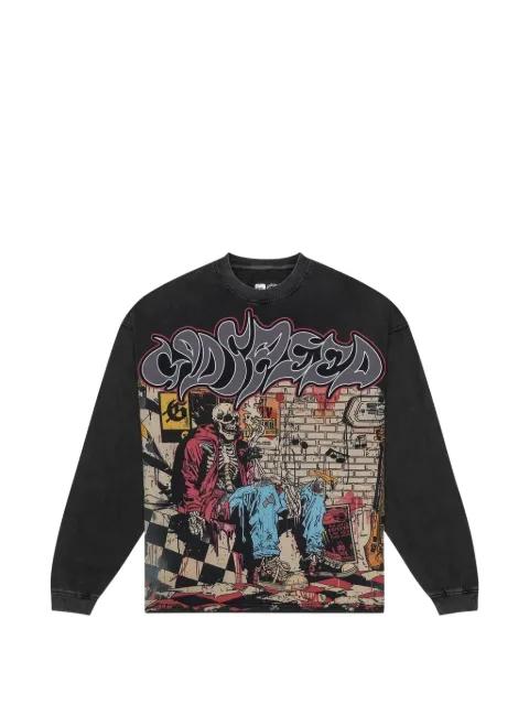 Stoner LS printed long-sleeved sweatshirt by GODSPEED