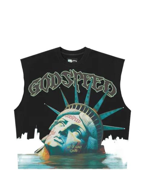 Sunken Liberty graphic-print tank by GODSPEED