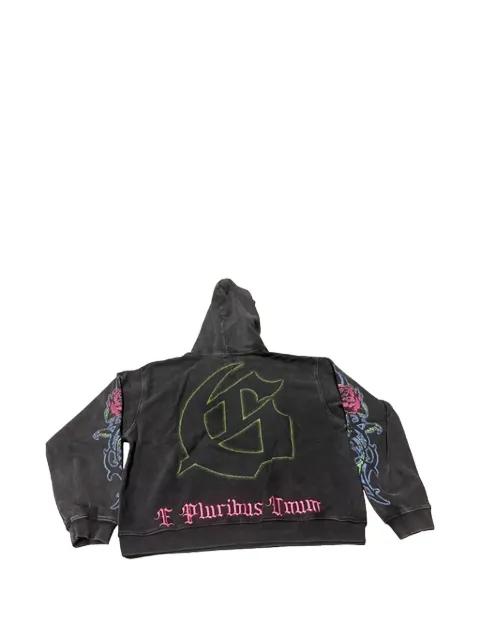Vandal lettering-embroidery hoodie by GODSPEED