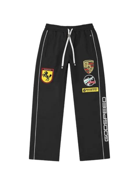 drawstring graphic track pants by GODSPEED