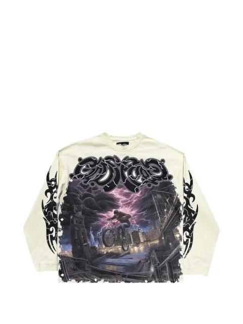graphic-print long-sleeved T-shirt by GODSPEED