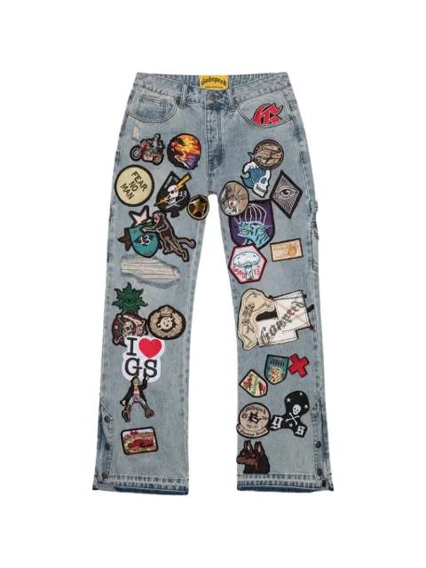 patchwork jeans by GODSPEED