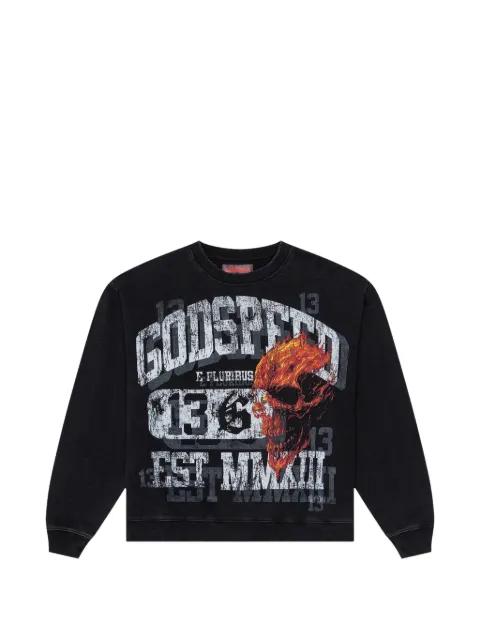 printed seeing double sweatshirt by GODSPEED
