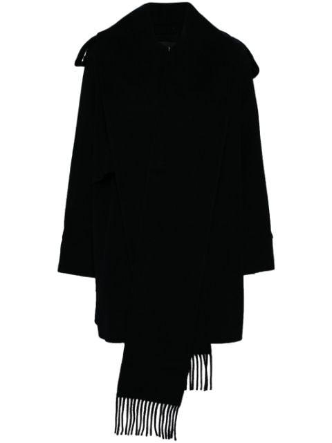Double-faced muffler-collared  jacket by GOEN.J
