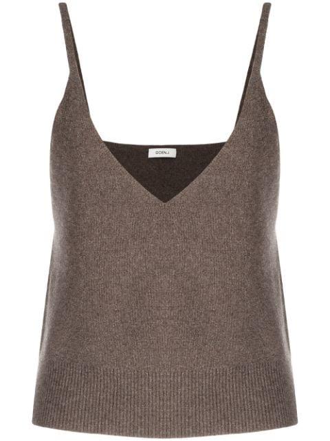 V-neck cashmere tank top by GOEN.J