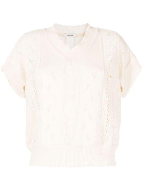 V-neck sleeveless jumper by GOEN.J