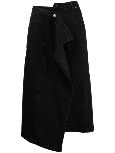 asymmetric denim skirt by GOEN.J