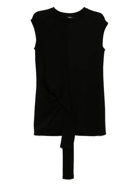 asymmetric-draped tank top by GOEN.J