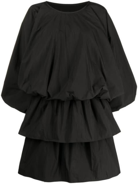 balloon-sleeves poplin dress by GOEN.J