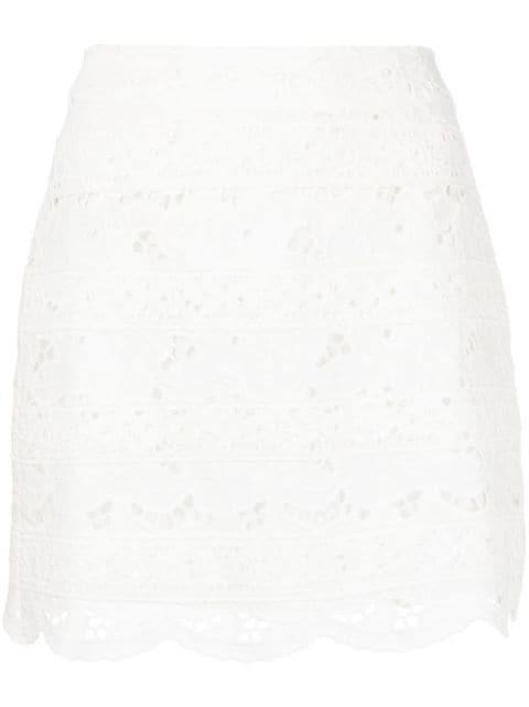 broderie-anglaise mini skirt by GOEN.J
