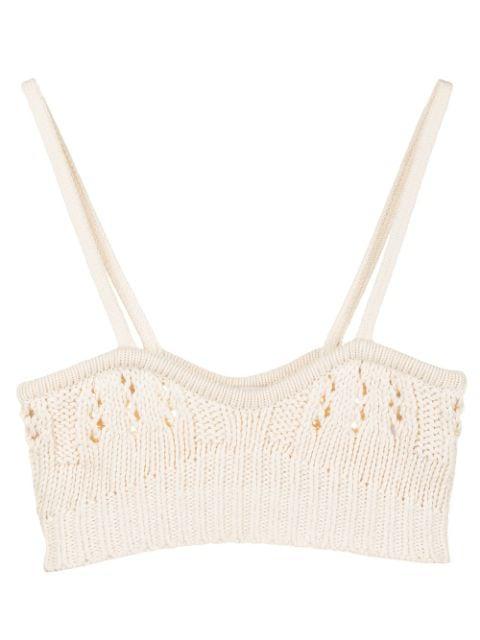 crochet-knit bra by GOEN.J