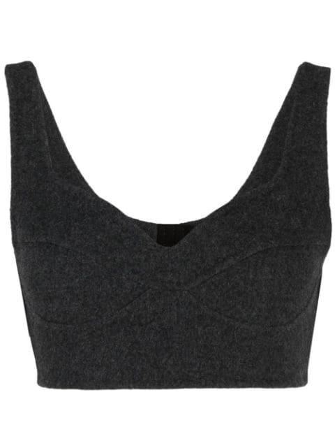 cropped wool top by GOEN.J