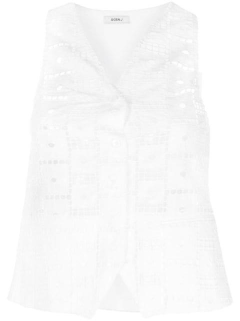 cut out-detail vest by GOEN.J