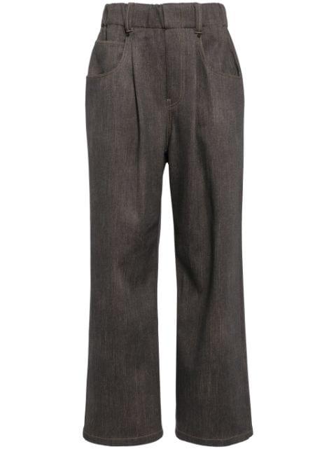denim wide-leg pants by GOEN.J