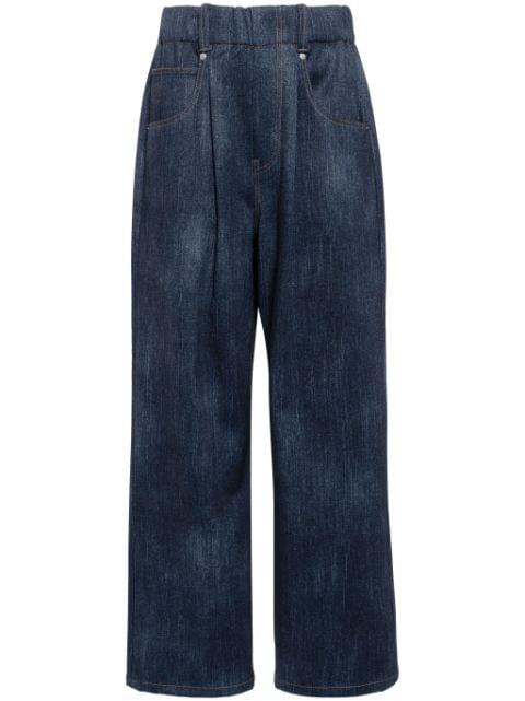 denim wide-leg pants by GOEN.J