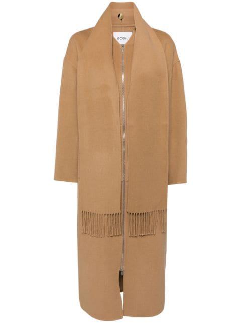 detachable-muffler zip-up coat by GOEN.J