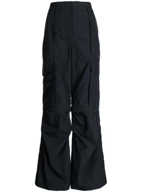 detachable-panel wide-leg cargo pants by GOEN.J