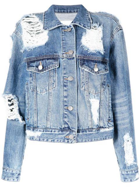 distressed denim jacket by GOEN.J