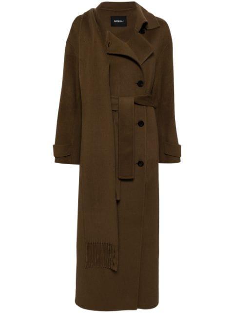 double-faced one-side muffler coat by GOEN.J