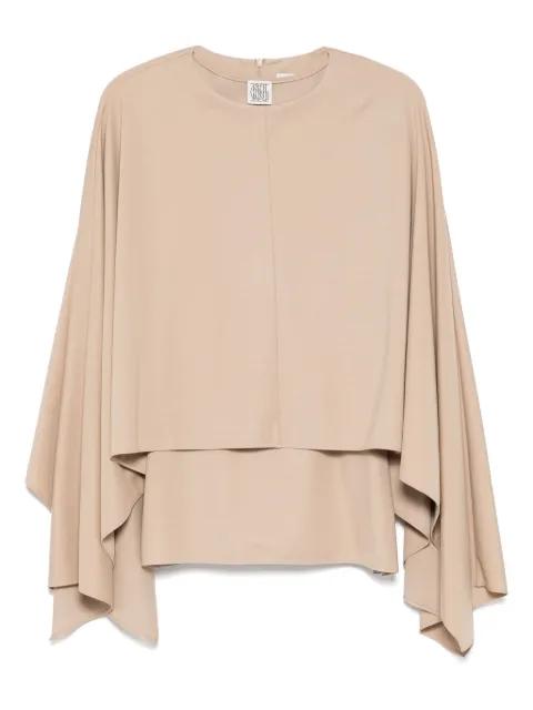 draped-cape tank top by GOEN.J