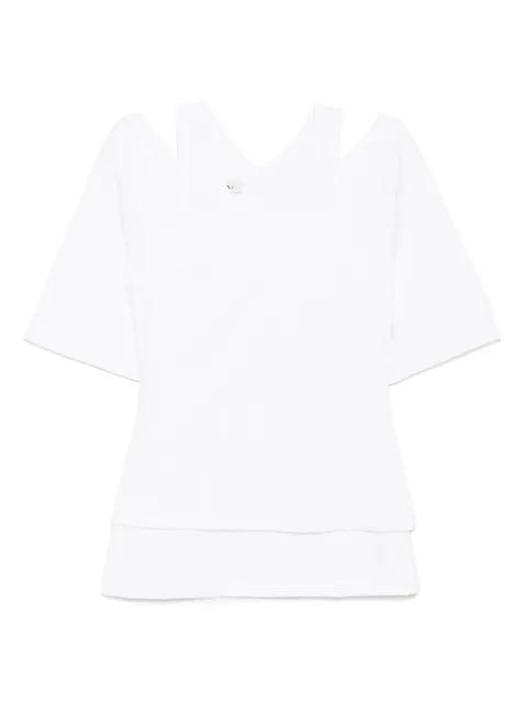 dual-layer short-sleeve top by GOEN.J