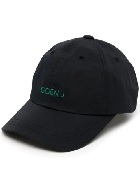 embroidered-logo baseball cap by GOEN.J