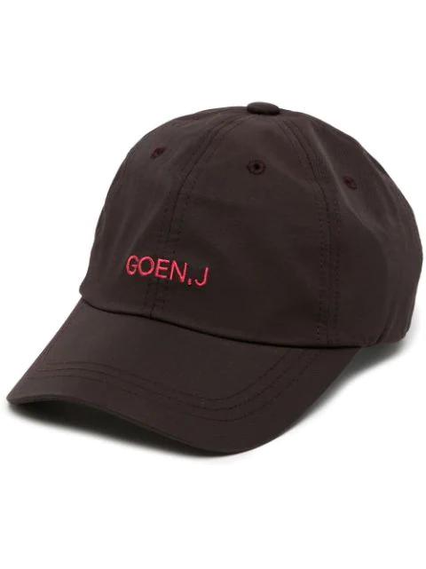 embroidered-logo baseball cap by GOEN.J