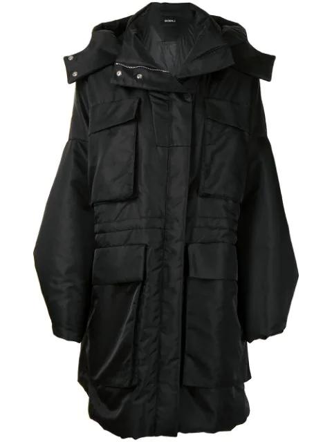 four-pocket hoodied parka by GOEN.J
