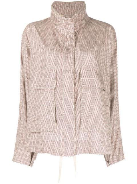 geometric print windbreaker jacket by GOEN.J
